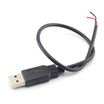 0.3/1/2M DC 5V USB 2.0 Typu Samec 2 Pin Kábel Napájací Adaptér Poplatok Pre Inteligentné Zariadenia DIY Konektor Drôt