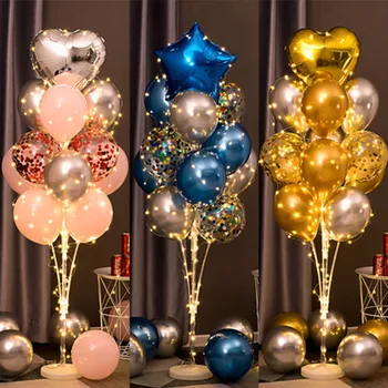 1.3 M Tabuľka Balóny Stojan, Držiak s String Svetlo Tabuľka Vrchol Balón na Narodeniny Dieťa Sprcha Vianočné Dekorácie