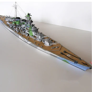 1:400 Nemecko H-39 Hindenburg Triedy Battleship Papier Model Vojenskej Model Lode Ručné DIY Papier-cut Milovníkov Darček Domova