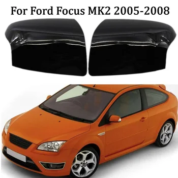 1 Pár Auto Krídlo Dverí Zrkadlo Pokrytie Bývanie, Veci Na Ford Focus MK2 2005 2006 2007 2008 Lesklá Čierna Štýl ABS Spätné Zrkadlá Spp
