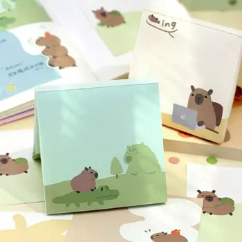 100 Listov Cartoon Capybara Memo Pad Záložky Capybara Iny Poznámok Kawaii Publikované Poznámkový Blok, Písacie Potreby