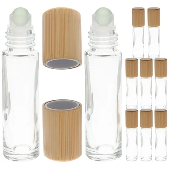 10Pcs 10 ML Prázdne Esenciálny Olej Parfum Fľašu Cestovné Fľašiach Jasných Sklenených Fľašiach Roll Fľaše Náhodné Farby