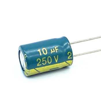 110pcs/veľa 250v 10UF hliníkové elektrolytický kondenzátor veľkosť 8*12 10UF 20%