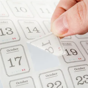 12 Listov 365 Dní Kalendárneho Papiernictvo Nálepky Denný Plánovač Washi Nálepky DIY Denník Scrapbooking Dekorácie Školské potreby