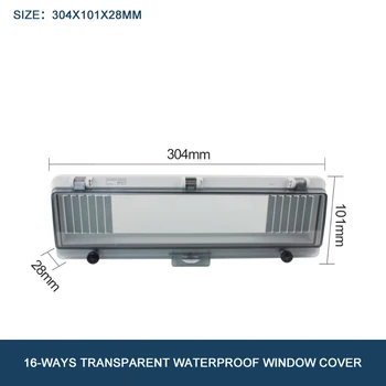 16 SPÔSOBMI Istič Transparentné Vodotesný Box Okno rozvádzačové Chrániť Okno Kryt Monitora Pozorovanie Okno Ip67