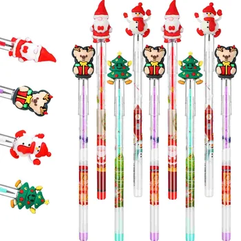 16pcs Vianočné Stohovateľné Ceruzky Multi Point Stohovateľné Push Non - brúsenie Ceruzky Santa Vianočný Strom Jeleň Ceruzky Stohovanie Tip