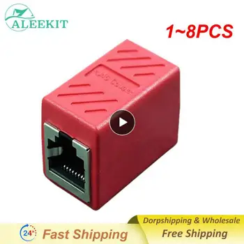 1~8PCS RJ45 Žena Na CAT6 Sieť Ethernet LAN Konektor Adaptéra Spojka Čierna/Žltá/Červená/Modrá/Biela
