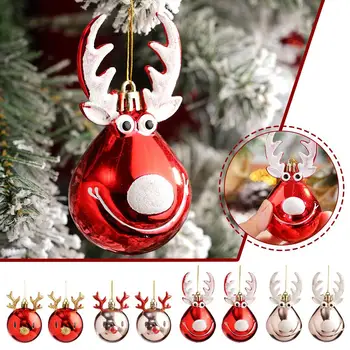 2 ks/veľa 2023 Vianočné Decoraiton Pre Domáce Maľované Pokovovanie Elk Snehuliak Candy Vianočný Strom Ornament Navidad Noel Nový Rok 2024