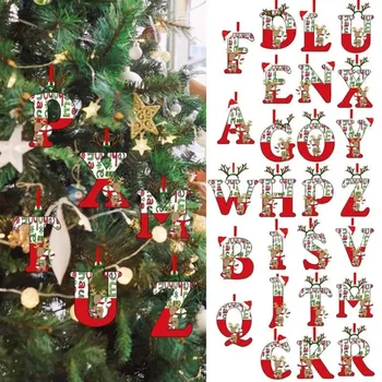 2024 Nový Rok Prívesok Tvorivé Vianočné List Prívesok Planárne Elk Vzor Suspensable Vianočné Ozdoby Party Dekorácie