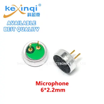 20Pcs/veľa 6*2.2 mm 6 x 2.2 Mikrofón Kapacitný Electret MP3 Mikrofón Vyzdvihnutie MIC