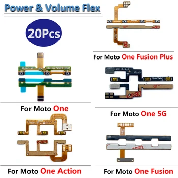 20Pcs，Originál Power on/off Tlačidlo ovládania Hlasitosti Tlačidlo Flex Kábel Pre Moto E40 Jeden Fusion Plus Akcia Hyper Makro Vízia Zoom / Jeden 5G