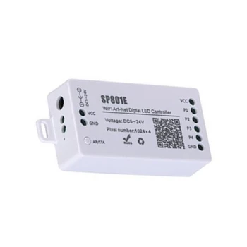 2X SP801E Wifi Umenie-Net LED Controller LED Matrix Panel Modul WS2812B WS2811 Svetelné Pásy Bezdrôtové Ovládanie DC5-24V