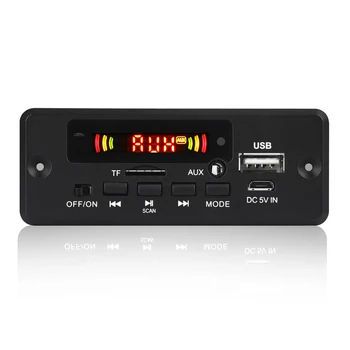 2X3W Zosilňovač MP3 Dekodér Rada 12V Bluetooth 5.0 30W Auto FM Rádio Modul Podpora TF USB, AUX