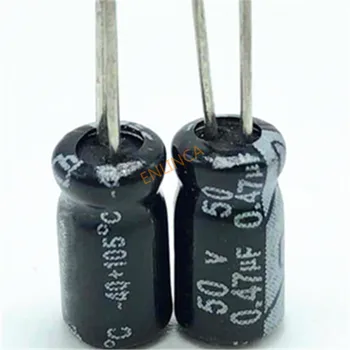 30-1000pcs/veľa 50 0.47 uf hliníkové elektrolytický kondenzátor 0.47 uf 50 20%