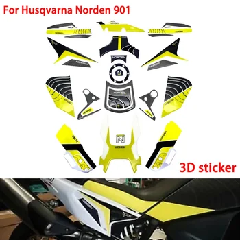 3D Motocykel telo nálepka Pre Husqvarna Norden 901 2022 palivovej nádrže nálepky prednom skle nálepky, bočný panel nálepky