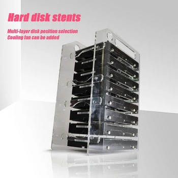 3ks 3,5 Palcový Pevný Disk HDD Klietky, 8X3.5 Palcový HDD Klietky Rack DIY Hard Disk Prípade Pre BTC Ťažba Počítač rozšírenia Úložného priestoru