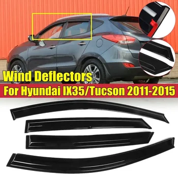 4pcs Auto Okno Vietor Lamely Tónované Weathershields Pre Hyundai IX35 Tucson 2011-2015 Okno Clonu Dažďa Stráže Prieduch slnečník