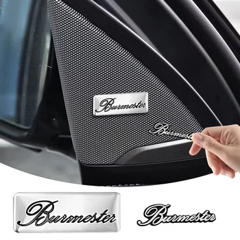 5 ks/10pcs vysoko kvalitné Kovové Burmester logo auto Hi-Fi Reproduktorov audio Reproduktorov Odznak stereo Znak nálepky styling príslušenstvo