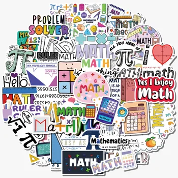 50pcs Matematické Prvky Nálepky Pack pre Deti DIY Papiernictvo Telefón, Notebook Vzdelávanie Učiteľov Nálepky Obtlačky