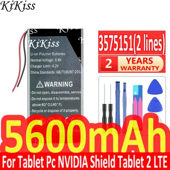 5600mAh KiKiss výkonnú Batériu 3575151 Pre Tablet Pc NVIDIA Shield Tablet 2/3 LTE Pre Nvidiashield K1 Batérie 8
