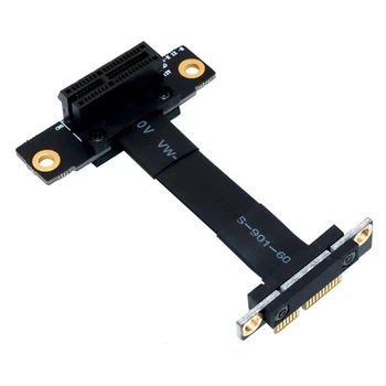 5CM PCIE X1 Stúpačky Kábel Dual 90 Stupňov Pravý Uhol Pcie 3.0 X1, Aby X1 Predlžovací Kábel 8Gbps PCI Express Pre ITX Podvozku