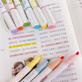 6Pcs/Set Zvýrazňovač Pen Set Fluorescenčná Farba Marker Pero, Zvýrazňovač Farby Marker Pero, Školské potreby Značku písacích potrieb