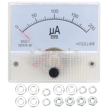 85C1 DC0-200UA Ukazovateľ Typ DC Ammeter Microampere Vysokou Presnosťou DC Meter 85C1 Typ Inštalácie Merací Prístroj