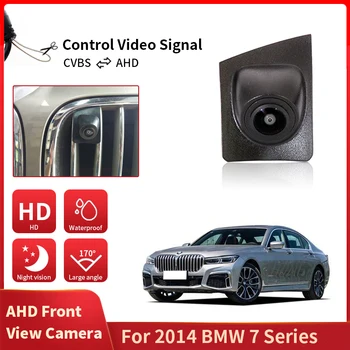 AHD Fisheye Široký Uhol Auto Spredu Logo Parkovacia Kamera HD Nočné Videnie Vodotesný Pre rok 2014 BMW 7 Series
