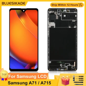 AMOLED Pre Samsung Galaxy A71 LCD Displej SM-A715F/DSM SM-A715F/DSN Screen Dotknite sa položky Digitalizátorom. A715 LCD Náhradné Diely