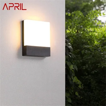 APRÍLA Vonkajšie Nástenné Svietidlo Moderný Vodotesný LED Terasa Lampa pre Domáce Veranda, Balkón Vila