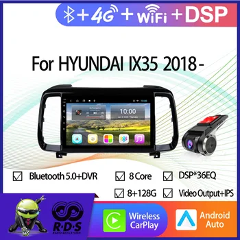 Android 11 Auta GPS Navigácie Pre HYUNDAI IX35 2018 - Auto Rádio Stereo S Bluetooth, WiFi Zrkadlo Odkaz Podporu Záložný Fotoaparát