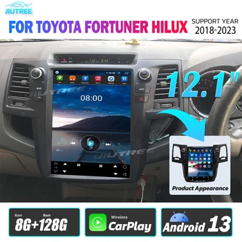 Android 13 12.1 Palce Plazmové Obrazovky Pre Toyota Fortuner Hilux 2008-2023 Android Prehrávač, GPS Navi Auto Stereo Multimediálne Carplay 4G
