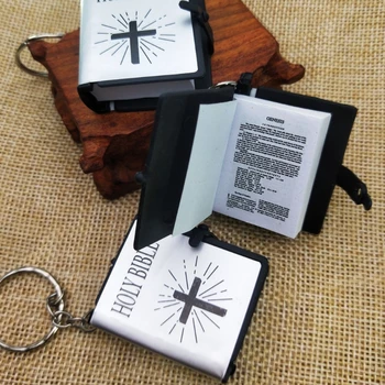 Anglická Verzia Mini Náboženských Kresťanských Keychain Mini Knihe Kľúč Reťazca Krúžok na Kľúč Držiak pre Ženy Taška Kúzlo, Dekorácie, Darčeky