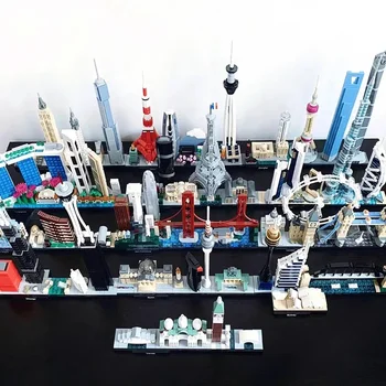 Architektúra Paríž Dubaji a Londýne, Sydney Chicago Stavebné Bloky Auta Tehla Klasické Mesto, Model detskej Hračky Stavebnice pre Deti Darček