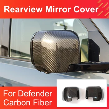 Auto Príslušenstvo Uhlíkových Vlákien Spätné Zrkadlo Pokrytie pre Land Rover Defender 90 110 2020-2023 Strane Scratch Guard Ochrana