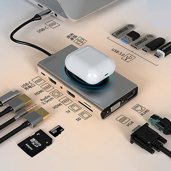 CERASTES USB C HUB Dock Station - USB 3.0 Typ C na kompatibilný s HDMI USB Rozbočovač Adaptér pre MacBook Pro M1 Vzduchu M2 Notebook PC