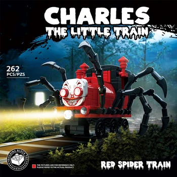Choo-Choo Karikatúra Charles Hrôzy Moc Stavebné Bloky Spider Vlak Zvierat Nastaviť Monster Parné Vlaky Tehly Hračky pre Deti,