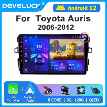 Develuck 2 Din Android 12 Auto Radio na Toyota Auris E150 2006 - 2012 Carplay Auto DVD GPS Stereo Multimediálny Prehrávač Autoradio