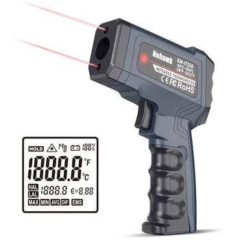 Digitálny Teplomer -50~1600 Celzia(-58~2912 Fahrenheita) Dual Laser Vysokú presnosť Teploty Zbraň(50:1)Pre Priemysel