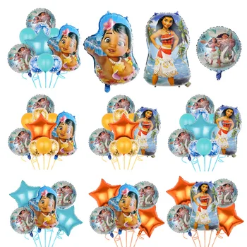 Disney 18-palcové kreslené animácie obojstranné Moana Tichom Divov detí, narodeniny, party dekorácie balón nastaviť