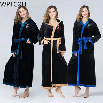 Dámske Pyžamo Jeseň Zima Nový Európsky Štýl Sleepwear Hrubé Vyšívané Župan Nightgown Plus Dlho Domov Nosiť Plavky