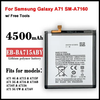 EB-BA715ABY 4500mAh Náhradné Batérie pre Samsung Galaxy A71 SM-A7160 A7160 Mobilného Telefónu, Batérie + Nástroje