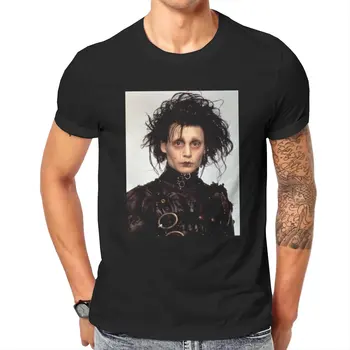Edward Scissorhands T Shirt pre Mužov Bavlna T-Shirts Johnny Depp Tim Burton Punk Film Tričká Krátky Rukáv Oblečenie Nový Príchod