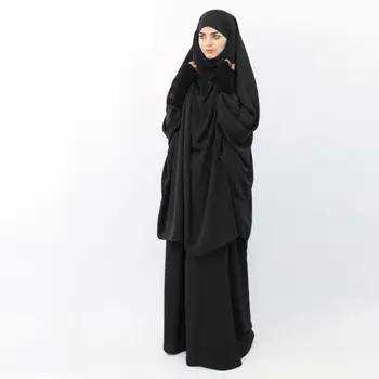 Eid Kapucňou Moslimských Žien Hidžáb Oblečenie Modlitba Odev Nastaviť Dlho Khimar Sukne 2 Kus Abaya Ramadánu Šaty Abayas Islamskej Niqab