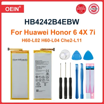 HB4242B4EBW Li-ion batéria telefónu Pre Huawei honor 6 H60-L01 H60-L02 H60-L11 H60-L04 česť 4X 3000mAh s nástrojmi