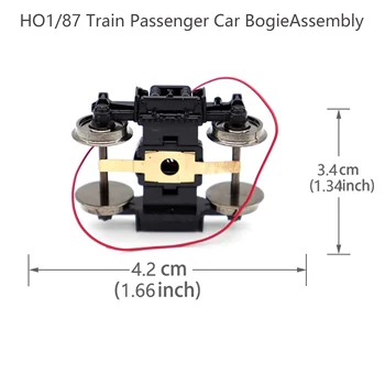 HO1/87 Vlak Osobné Auto BogieAssembly Podvozok Integrované Modifikáciu Častí Modelu 81912-4 S vodivých plechov