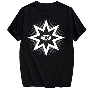 HX Oči Prihlásiť Muži T-shirts Abstraktné Dizajn Bavlny Topy Osobnosti Unisex Tees DIY Dospievajúcich Mužov Oblečenie Harajuku Oblečenie