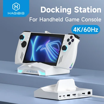 Hagibis ROG Spojenca/Parné Paluby/Switch/OLED Dock 6 v 1 Univerzálna Dokovacia Stanica S 4K HDMI 2,5 G RJ45 100W PD RGB Svetlo USB C Hub