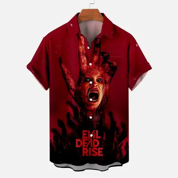 Halloween Horor Evil Dead Tlač Krátke Rukáv Tričko strana-tričko Štýl 3