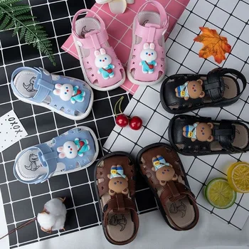 Hot-predaj detské sandále lete non-slip Bao hlavu mäkkou podrážkou mimo nosiť chlapcov a dievčatá, detské vychádzkové topánky sandále